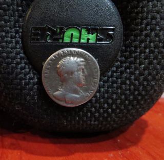 Ancient Roman Imperial Coin.  Silver Ar Denarius. photo