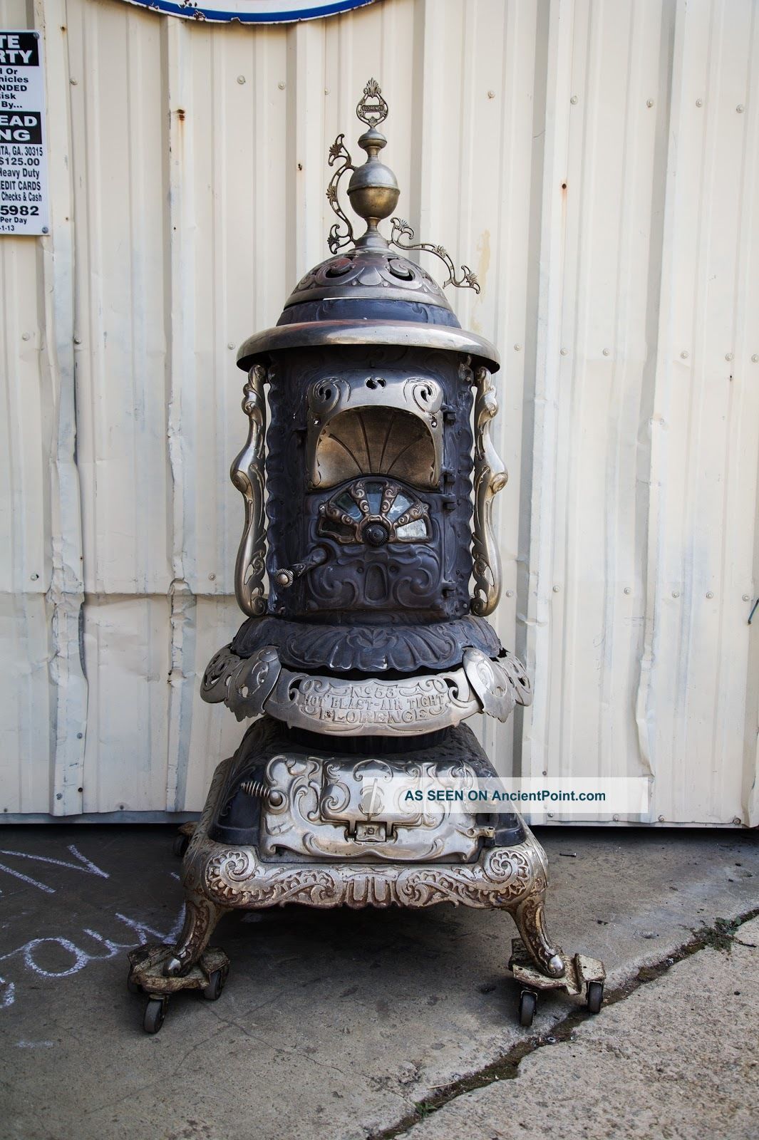 Florence Hot Blast Stove Model No.  53 By C.  Emrich Columbus Oh Stoves photo