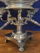 Antique Silver Plate Cut Glass Epergne - Circa 1900 Anglo Irish Glass Waterford Bowls photo 1