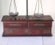 1900s Antique Goldsmith Jewelry Weight Balance Brass Scale With Wooden Box 506 Scales photo 2