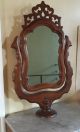 Exquisite 19th Century Victorian Walnut Wishbone Standing Tilt Mirror Exc 1800-1899 photo 1