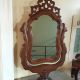 Exquisite 19th Century Victorian Walnut Wishbone Standing Tilt Mirror Exc 1800-1899 photo 2