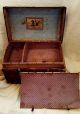 Antique 1900s Chest Trunk,  2 Biscuit Cutters,  1 Cookie Cutter,  1 Loom 16 