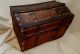 Antique 1900s Chest Trunk,  2 Biscuit Cutters,  1 Cookie Cutter,  1 Loom 16 