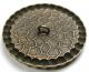 Lg Sz Antique Brass Button Horse Shoe & Flowers W/ Cut Steel Accents 1 & 7/16 