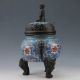 Chinese Cloisonne Hand - Carved Incense Burner & Buddha Lid W Qianlong Mark Zx175 Incense Burners photo 3