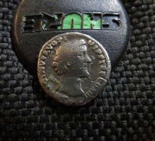 Ancient Roman Silver Coin.  Ar Denarius.  Antoninus Pius. photo