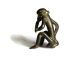 African Antique Cast Bronze Akan Ashanti Gold Weight - A Monkey 3 Sculptures & Statues photo 3