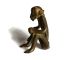 African Antique Cast Bronze Akan Ashanti Gold Weight - A Monkey 1 Sculptures & Statues photo 1