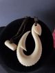 Old Carved Zealand Maori Fish Hook Necklace A Traditional Piece Other Ethnographic Antiques photo 3