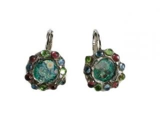 Earring Roman Glass Ancient Round Archaeological Dangle Silver P Holy Land photo