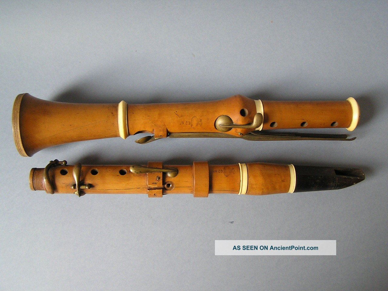 Antique Boxwood Early 1800 ' S Clarinet 8 Key Gunckel Paris Wind photo