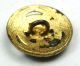 Antique French Enamel Button Pierced Rose & Turquoise Interlocking Rings - 9/16 