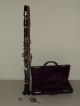 Antique G.  M.  Bundy Paris French Rosewood Wood Clarinet With Selmer Leather Case Wind photo 2