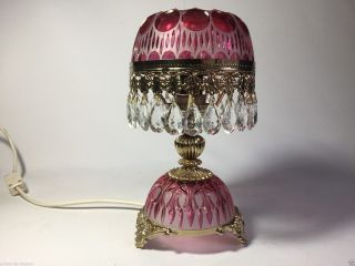 Antique French Art Deco Hand Blown Frosted Glass Table Lamp - Pattern photo