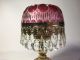 Antique French Art Deco Hand Blown Frosted Glass Table Lamp - Pattern 20th Century photo 1