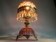 Antique French Art Deco Hand Blown Frosted Glass Table Lamp - Pattern 20th Century photo 3