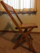 Antique Vitg Slat Wood Folding Chair Snyder Co.  Oak Usa 1900-1950 photo 2