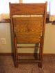 Antique Vitg Slat Wood Folding Chair Snyder Co.  Oak Usa 1900-1950 photo 6
