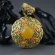 Chinese Cloisonne Brass Handwork Inlay Natural Beeswax Pendant Z402 Necklaces & Pendants photo 1