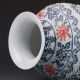 Chinese Blue And White Porcelain Hand - Painted Safflower Vase W Qianlong Mark Vases photo 5