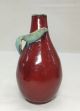 G101: Chinese Pottery Flower Vase With Shinsha Glaze And Phoenix Of Kinyo Glaze Vases photo 7
