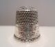 Scarce Stern Bros 9 Antique Sterling Silver Bird & Bell Flower Thimble C.  1900 Thimbles photo 1