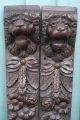 Stunning Pair 18thc Gothic Wooden Rosewood Lion Head Carved Corbels C1780s Corbels photo 1