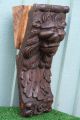 Stunning Early 19thc Gothic Wooden Oak Intricate Lion Head Carved Corbel C1820s Corbels photo 1