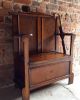 Gorgeous Antique Hall Chair Umbrella Stand Solid Oak Edwardian 20th Century 1900 Stands photo 4