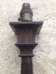 Large Vintage Edwardian Mahogany Corinthian Column Table Lamp 20th Century photo 6