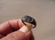 Ancient Roman Bronze Engraved Ring,  Displayed A Zoomorphic Image Roman photo 6