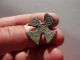 Ancient Roman Bronze Brooch,  Displaying A Cross With Carved Ring - Decoration Roman photo 2