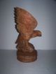 Antique Folk Art Wood Carved Eagle Primitive Piece Primitives photo 2