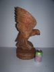 Antique Folk Art Wood Carved Eagle Primitive Piece Primitives photo 3