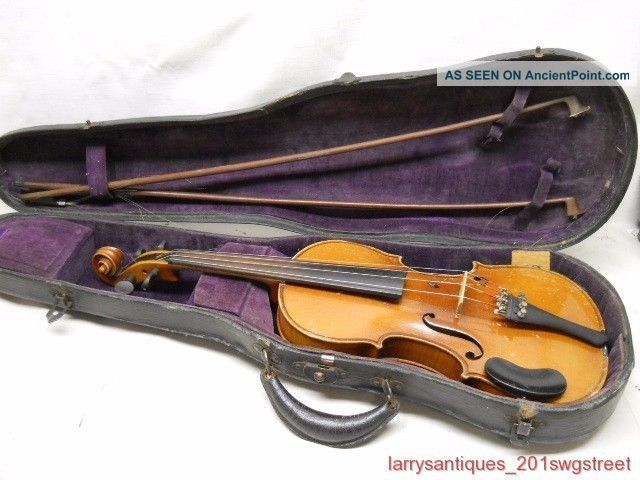 Early Josef Guarnerius Fecit Cremonac Anno 1742 Ihs Violin W/ Bows & Case (nr) String photo
