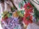Antique Victorian Crochet Red Lavender Blue Floral Micro Bead Drawstring Purse Victorian photo 2