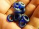 (10) Dutch Blue Glass Trade Beads Circa Late 1700 ' S Bead Trade Era Native American photo 2
