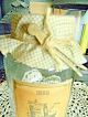Laundry Soap Jar Aged Label Fabric Top Primitive Vintage Look Shabby Country Primitives photo 2