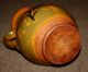 Antique Decorated Redware Pottery Pitcher; Mottled,  Lead Glazed,  19th Century Primitives photo 6