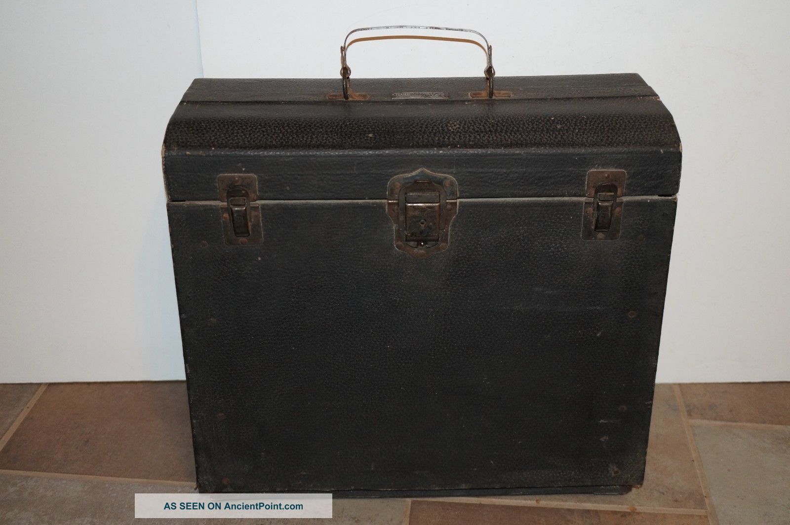 Antique Extensible Salesman Sample Case: 1916 Wood & Leather,  Hammond Case Co Other Mercantile Antiques photo