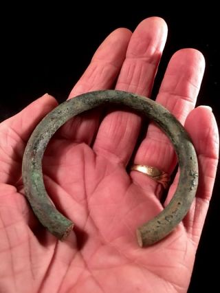 Viking Arm Ring Bracelet Solid Bronze 92 Gram Age 793 - 1066 Ad Baltic Region U photo