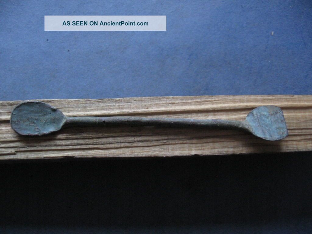 Ancient Celtic Bronze Two - Sided Votive Spoon 300 - 100 B.  C. Celtic photo