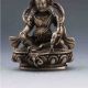 Collectible Chinese Silver Copper Handwork Tibetan Buddhism Statue Buddha photo 2