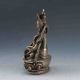 Collectible Chinese Silver Copper Handwork Tibetan Buddhism Statue Buddha photo 3