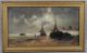 Small Victor Ruyter 1906 Antique,  Dutch Seascape Oil Painting,  Fishing Boats Other Maritime Antiques photo 1