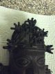 Old Tribal Benin Bronze Kingdom People Nigeria Hip Mask Other African Antiques photo 3