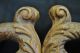 Walnut Wood Carved Storks (2) Bird Architectural Furniture Accents Or Fragments Other Antique Woodenware photo 5