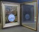 Fine Mid - 19th C.  German Hand - Painted Wall Clock In Gilt Frame C.  1860 Antique Clocks photo 2
