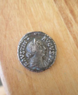 Ancient Silver Coin Faustina Ii Denarius Saecvli Felicit Infants 27 B.  C - 476 A.  D photo